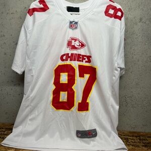 Kansas City Chiefs #87 Travis Kelce Nike Jersey Men's XL White NFL Football